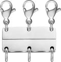 Layering Magnetic Necklace Clasp,18 K Gold and Silver Separator for Stackable Necklaces