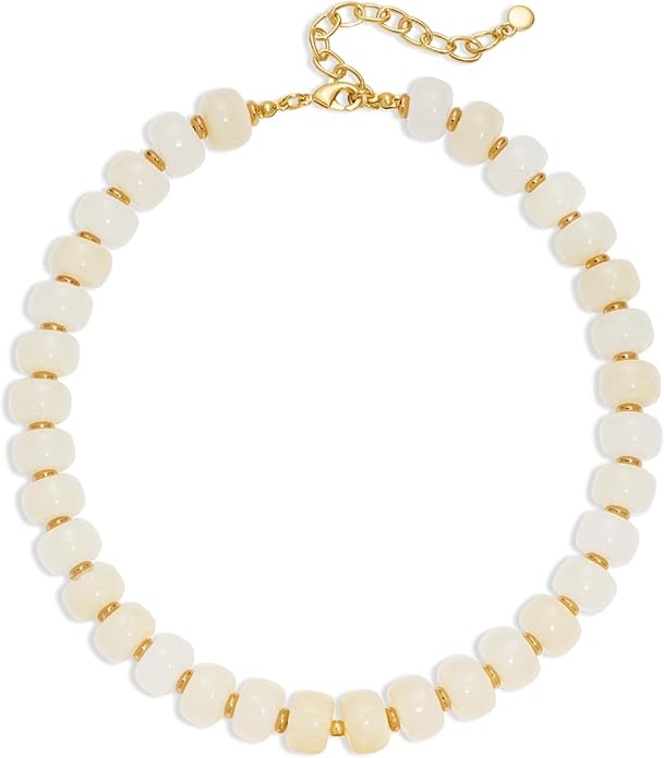 LILIE&WHITE Resin Chunky Beaded Necklace for Women Minimalistic Modern Statement Necklace Jewelry Accessories