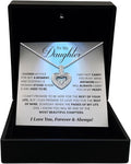 TRYNDI To My Daughter Necklace from Dad - Christmas Gifts for Daughter, Granddaughter, Daughter-In-Law, Women's Jewelry Gifts for Women Birthday, Valentine's Day, Mother's Day
