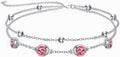Dorunmo 925 Sterling Silver Birthstone Anklet Bracelets for Women Birthday Mother's Day Jewelry Gifts for Wife Girlfriend Mother Her