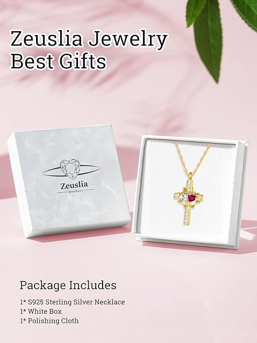 Valentine's Day Gifts for Wife 925 Sterling Silver Double Birthstone Pendant Necklaces I Love You for Always and Forever Necklace Anniversary Birthday Gifts for Wife Girlfriend Mom Her