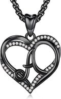 INFUSEU Unique Initial Necklaces for Women Girls Small Heart Letter Jewelry, Meaningful Personalized Gifts