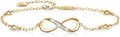 Billie Bijoux Womens 925 Sterling Silver Infinity Anklet Bracelet Endless Love Symbol Charm Adjustable Large Bracelet Gifts for Women