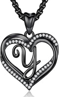 INFUSEU Unique Initial Necklaces for Women Girls Small Heart Letter Jewelry, Meaningful Personalized Gifts