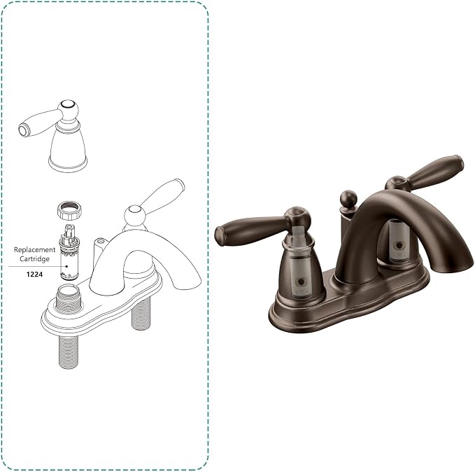 1224 Cartridge with 97479 Stem Extension Kit, Faucet Repair Kit compatible with - Image 6