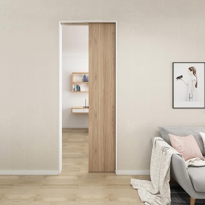 JUBEST 7FT Commercial Grade Pocket Door Hardware and Track Set, Sliding Door - Image 9