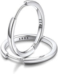 FaithHeart Sterling Silver Hoop Earrings for Women, Hypoallergenic Huggie Hoop Earrings Lightweight Small Cartilage Earrings Hoop Earring Dainty Everyday Earrings 6/8/10/12/14/15/16/18/20mm