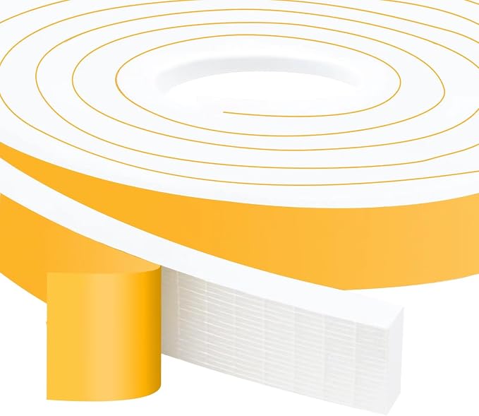 Heavy-Duty Foam Weather Strip, Wide Gap Filler, 40Ft Bulk Pack | Strong by Trisiki