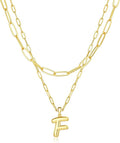 adoyi Valentines Day Gifts for Women Hers Dainty 14K Gold Plated Heart Initial Necklaces Layered Letter A-Z Pendant Necklace Stack Trendy Jewelry Birthday Valentines Day Gifts for Women Jewelry