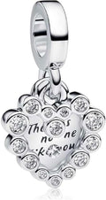 Family Mom Heart Charms 925 Sterling Silver Bead for Bracelets and Necklaces For Women Jewelry Present