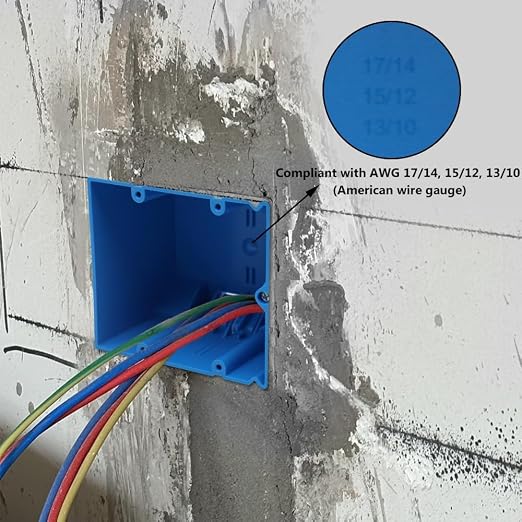 PVC Blue Adjustable Electrical Box Outlet, 3 Pack | 34Cu.inAdjustable Plastic - Image 5
