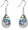 Abalone Shell Dangle Drop Earrings for Women 925 Sterling Silver Filigree Bohemian Earrings Jewelry Gift