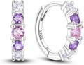 Parmuz 925 Sterling Silver Huggie Hoop Earrings Butterfly Posts Thick Chunky Hoops for Women Small Tiny cuff Cubic Zirconia Snake Heart Earring