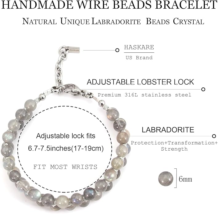 HASKARE Real Crystal Bracelet Women Valentine Day Gift for Her, Real Malachite Handmade Bracelets Gift for Mom from Daughter, Premium Gemstone Protection Gift for Women Healing Anxiety Relief