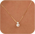 WFYOU Pearl Necklaces for Women Trendy 6MM 8MM 10MM Dainty Round Natural Freshwater Pearl Necklace Silver 14K Gold Plated CZ Pearls Necklaces for Women Birthday Bridesmaid Wedding Gifts Pearl Jewelry