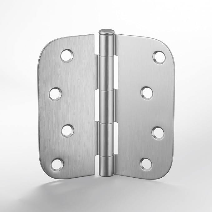 6 Pack goldenwarm 4 inch Brushed Nickel Door Hinges Satin Nickel Exterior Door by goldenwarm