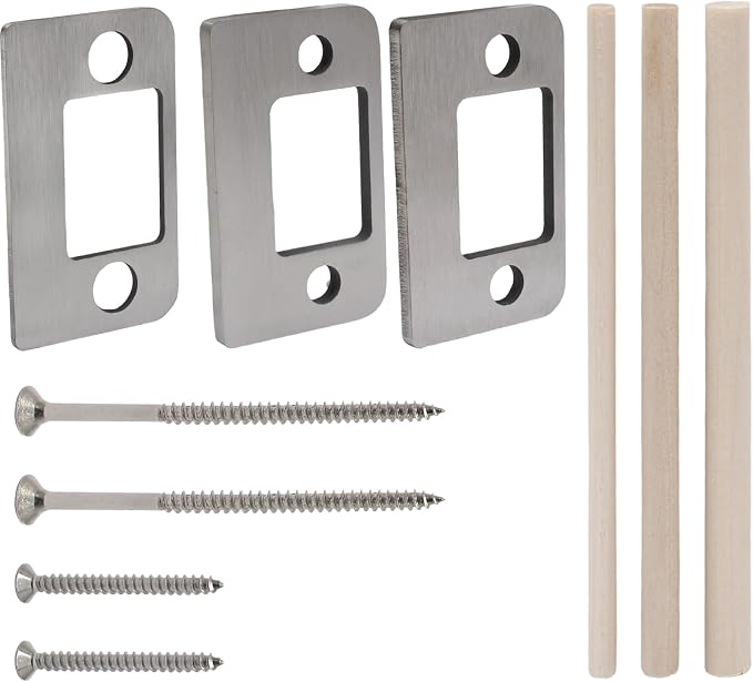 Door Strike Shim Plates 3 Pcs, Stainless Steel Spacers, Stainless Steel Rust by HARSKIYER