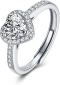 Atylyk Moissanite Engagement Ring Solitaire Sterling Silver Promise Rings for Women Lady