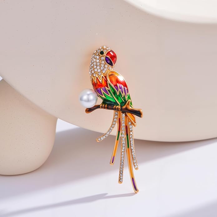 Bird Theme Brooch Pin Cute Bird Animal Brooches Accessories Christmas Birthday Gift for Women