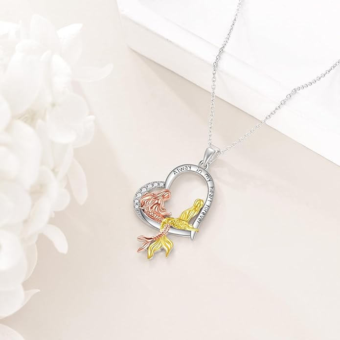 TIGER RIDER Ocean Necklace Sterling Silver Starfish Pendant Necklace Cubic Zirconia Starfish Jewelry Birthday Gifts for Women Ocean Lovers