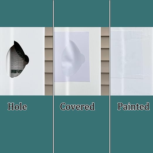 Vinyl Siding Repair Kit 12Pcs 6.3X4.75Inch Self-Adhesive Vinyl Siding Patch PVC - Image 2