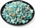 Polished Amazonite Crystal Chips 200 Pcs - 0.3" 10 oz Tumbled Stone Chips Crushed Sea Glass Stones Healing Reiki Crystal Jewelry Making Home Decoration