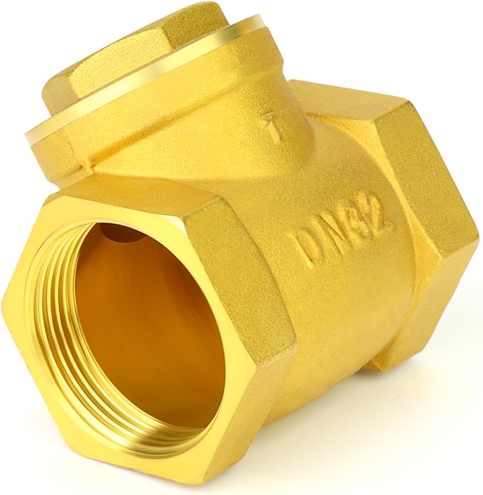 GASHER 1PCS Brass Swing Check Valve 1-1/4" Female Thread, Backflow Prevention - Image 7