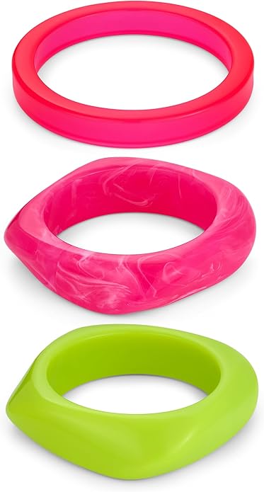 Acrylic Resin Bangles Bracelets for Women Wide Irregular Geometric Wristband Statement Bracelet Punk Chunky Acrylic Resin Bangle