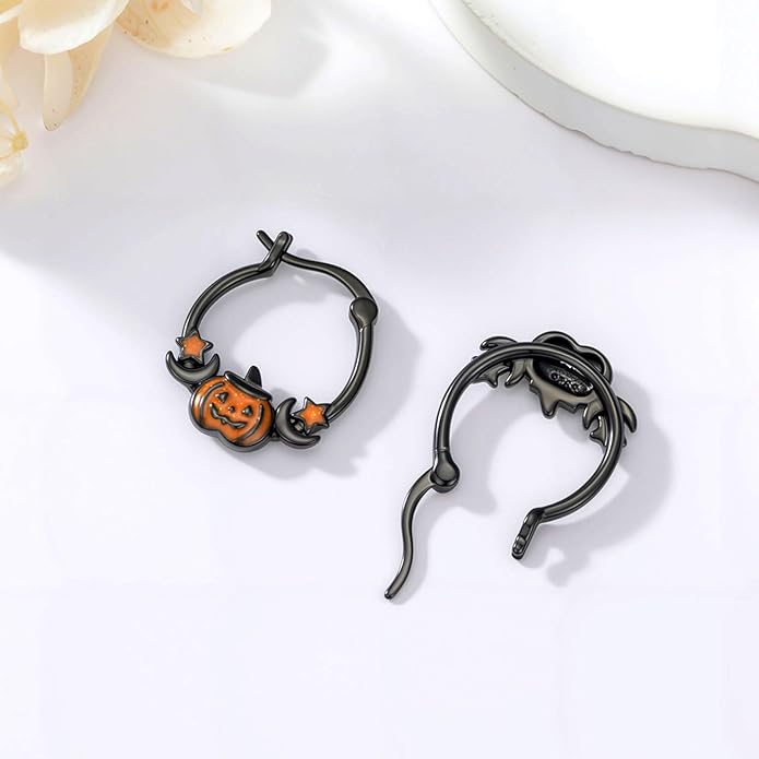 JUSTKIDSTOY Hypoallergenic Panda/Unicorn/Hummingbird/Dolphin Hoop Earrings for Women 925 Sterling Silver Animal Huggie Hoop Earrings Jewelry Gifts for Sensitive Ears
