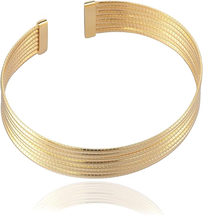 Cuffs Bracelet for Women Minimalist Gold Coil Craft Cuff Bracelet Italian Coil Craft Handmade Jewelry Christama Birtherday Gift