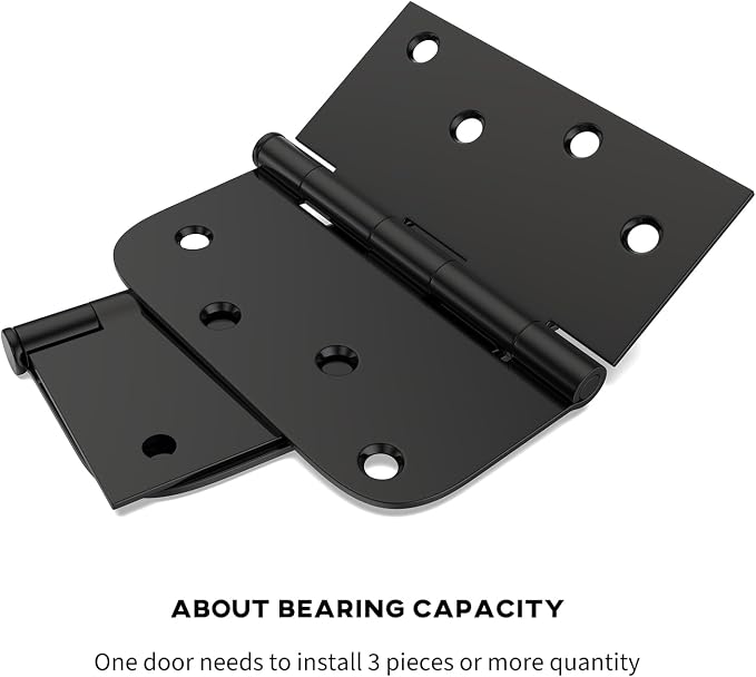 goldenwarm 48 Pack 4in Black Door Hinges Interior Door Hinges Black Matte 4 x 4 - Image 5