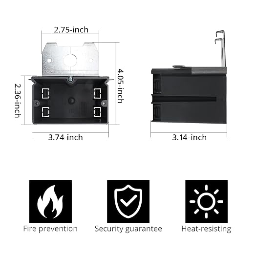 Single Gang Adjustable Electrical Box, 21 cu in, ETL Listed, 3 Pack | Gray PVC - Image 2