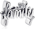 Family Mom Heart Charms 925 Sterling Silver Bead for Bracelets and Necklaces For Women Jewelry Present