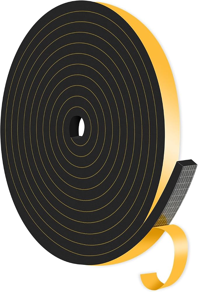 Weather Stripping Door Seal, High Density CR, 1/2 in x 1/4 in x 13Ft | Weather by MIKONIYA