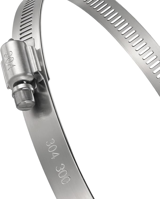 Boao Adjustable 304 Stainless Steel Duct Clamp Hose Clamp, 8 Pieces, 10 Inch - Image 3