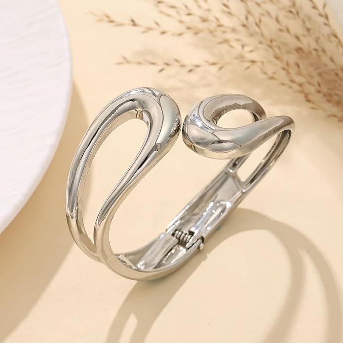 Otxas Chunky Bracelet for Women Irregular Cuff Bracelets for Women Trendy Statement Bangle Bracelet Jewelry Gifts