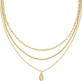 Kendra Scott Mini Elisa Triple Strand Necklace, Fashion Jewelry for Women
