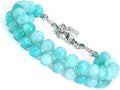 HASKARE Real Crystal Bracelet Women Valentine Day Gift for Her, Real Malachite Handmade Bracelets Gift for Mom from Daughter, Premium Gemstone Protection Gift for Women Healing Anxiety Relief