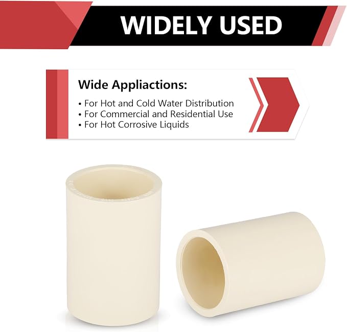 EFIELD 1-Inch CPVC Pipe Fittings, Slip x Slip Coupling, - Image 6