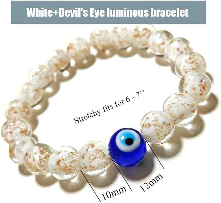 Handmade Glow-in-the-Dark Beaded Bracelet, Luminous Wrist Accessory, Fashion Bracelet for Women, Ideal Gift for Night Events, Parties & Birthdays