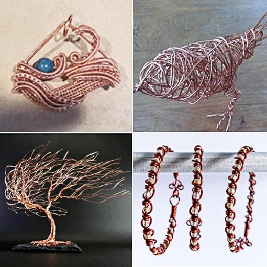 22 Gauge/0.6mm 183 Feet 5 oz 99.9% Dead Soft Copper Wire for Electroculture Gardening, Jewelry Making, Beading, Science Projects, DIY Artwork, Pure Bare Copper Wire