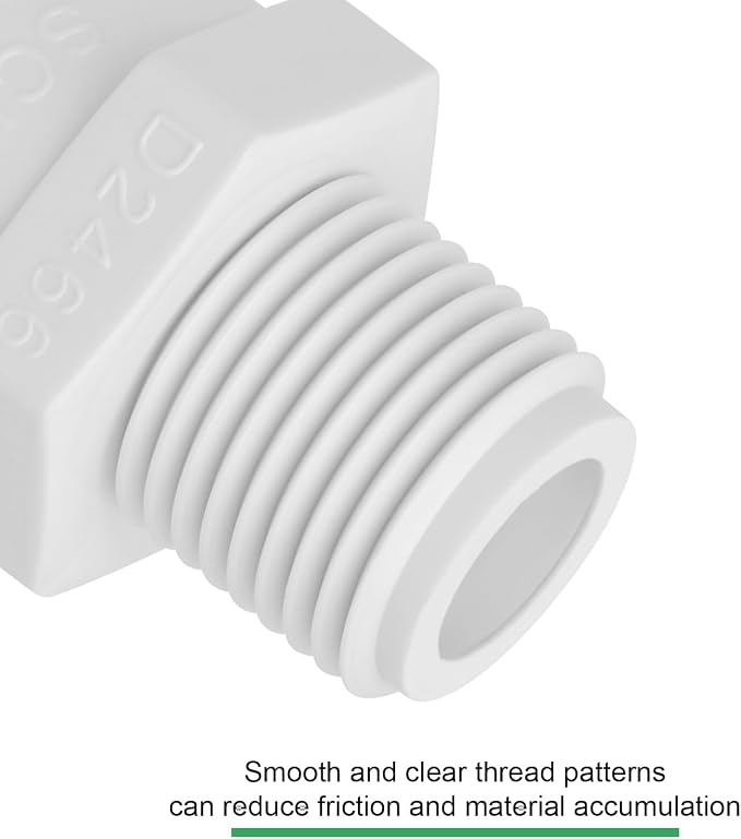 12Pack 1/2" PVC Male Adapter Pipe Fittings Furniture Grade SCH40 2-Way 0.50" - Image 5
