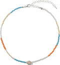 Women's Shell Starfish Boho Layered Beaded Necklace Choker for Summer Beach Vacation Gifts for Birthday/Anniversary/Christmas