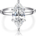 3.5CT Marquise Cut Engagement Ring for Women, Wedding Promise Cubic Zirconia Band, 14K Gold/White Gold Plated Simulated Diamond Rings Size 5-9