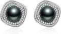 Gifts for Women: Tahitian Black Pearl Earrings - Anniversary, Birthday, Christmas, Mother's Day, Valentine's Day Jewelry