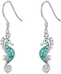Ocean Earrings 925 Sterling Silver Turquoise Sea Animal Dangle Drop Earrings Beach Themed Jewelry Gifts for Women Girls