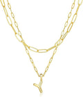 adoyi Valentines Day Gifts for Women Hers Dainty 14K Gold Plated Heart Initial Necklaces Layered Letter A-Z Pendant Necklace Stack Trendy Jewelry Birthday Valentines Day Gifts for Women Jewelry