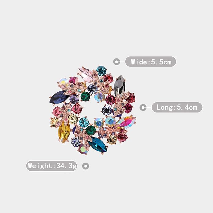 Brooch Pins For Women Fashion, Flower Brooches Jewelry For Women Floral Series Brooches And Pins Designer Lady's Costume