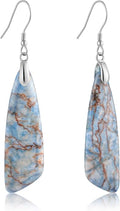 SELOVO Jasper Stone Earrings for Women Trendy Dangle Earrings Fishhook Drop Earrings