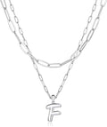 adoyi Valentines Day Gifts for Women Hers Dainty 14K Gold Plated Heart Initial Necklaces Layered Letter A-Z Pendant Necklace Stack Trendy Jewelry Birthday Valentines Day Gifts for Women Jewelry
